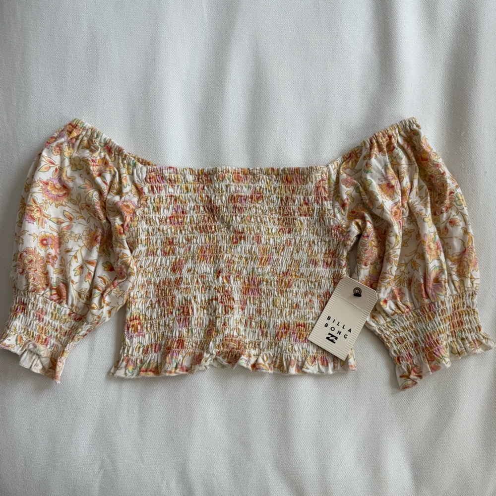 Floral Smocked Crop Top